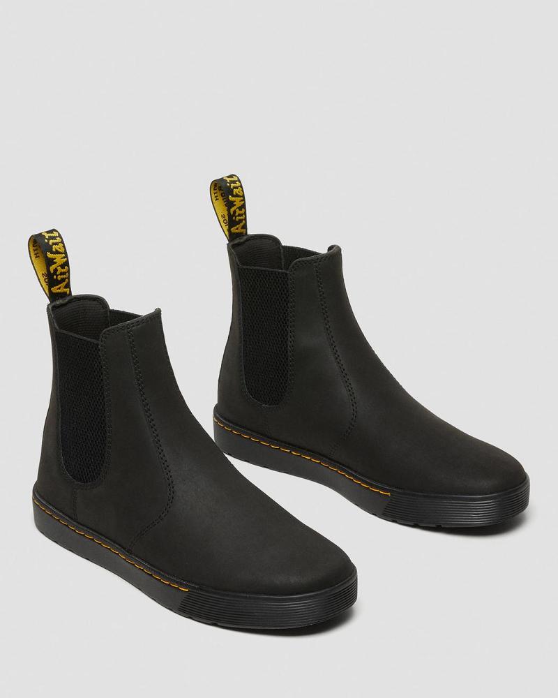 Black Men's Dr Martens Tempesta Men's Leather Casual Chelsea Boots | CA 496AHK